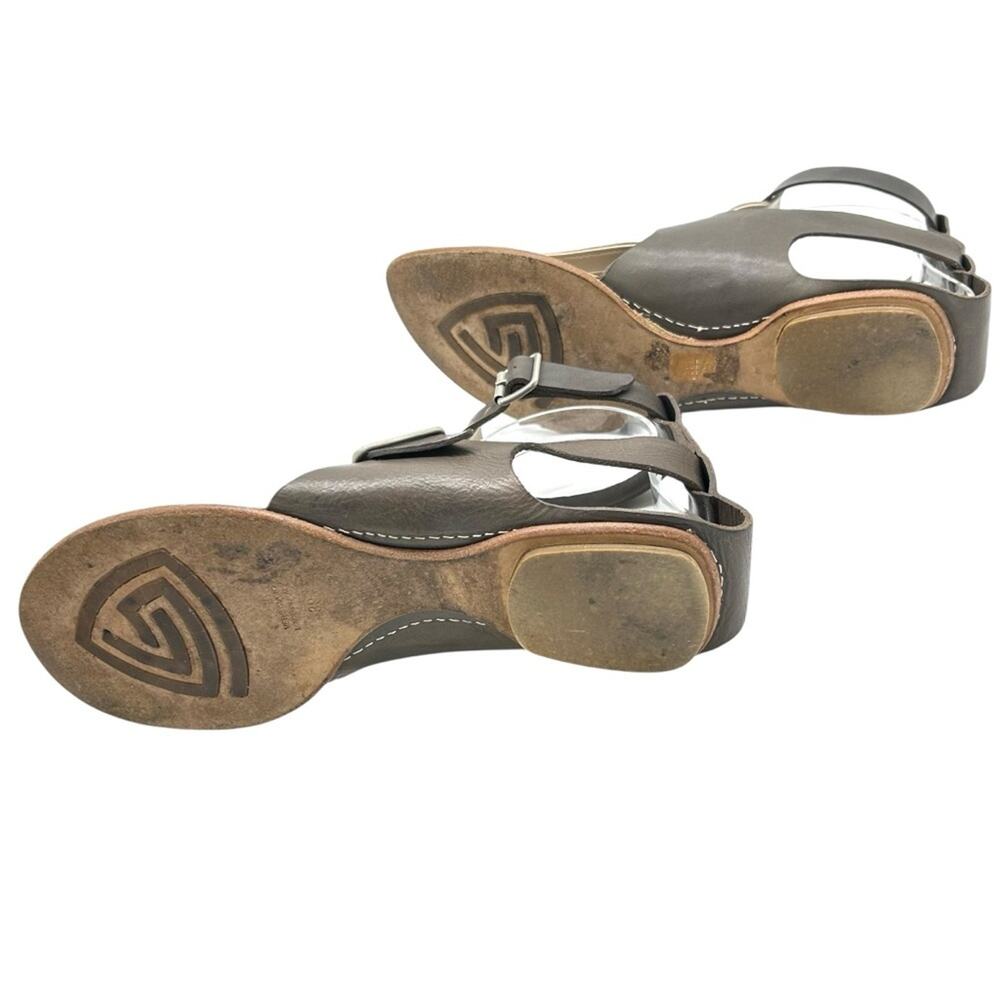 Attilio Giusti Leombruni Sandals Velour Stone EU39 = US Size 8.5 Made in Italy - Picture 5 of 12